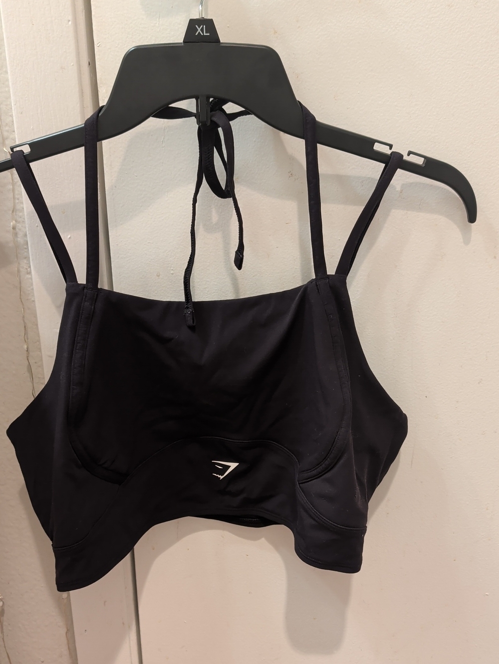 Gymshark Black Strappy Halter Sports Bra